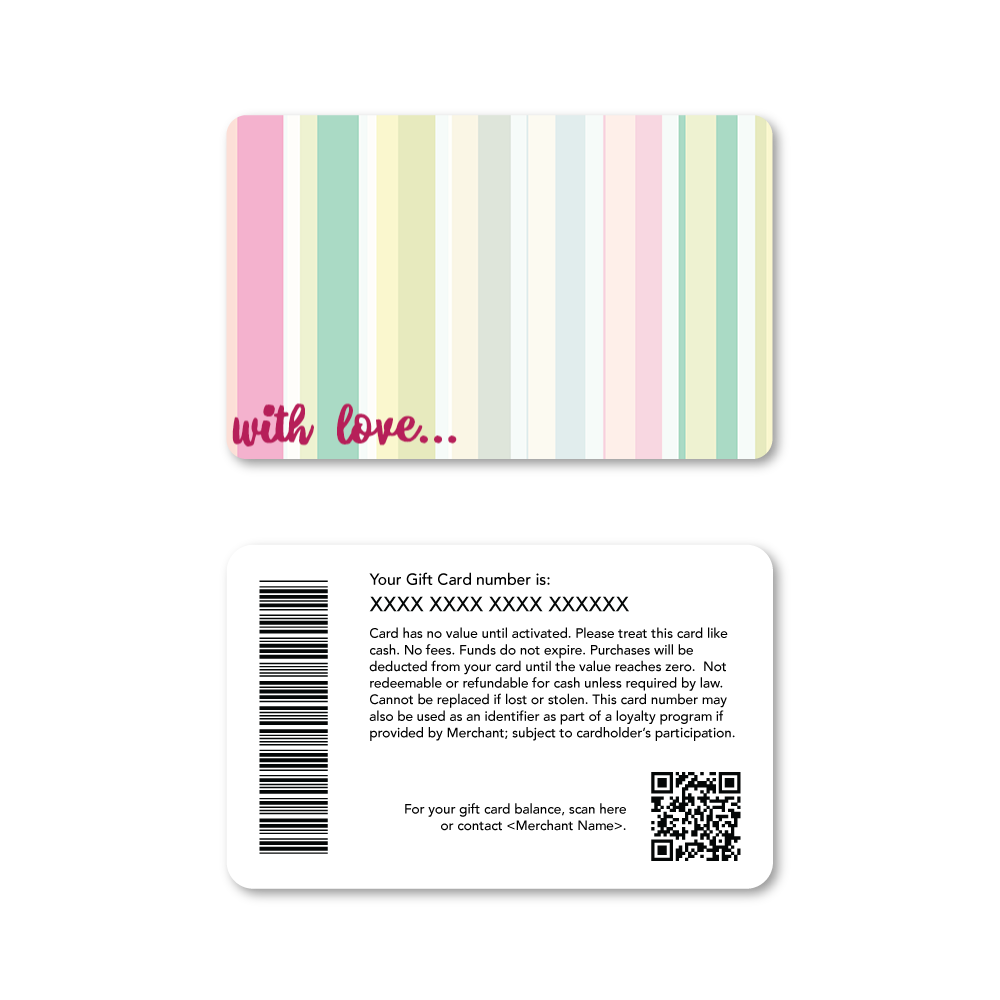 Striped Gift Cards