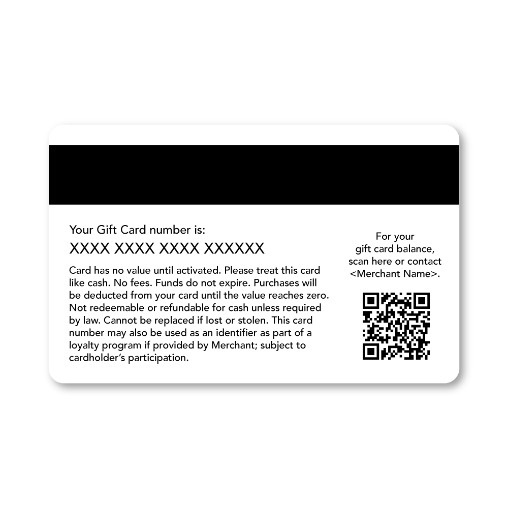 Upload your design - Gift Cards