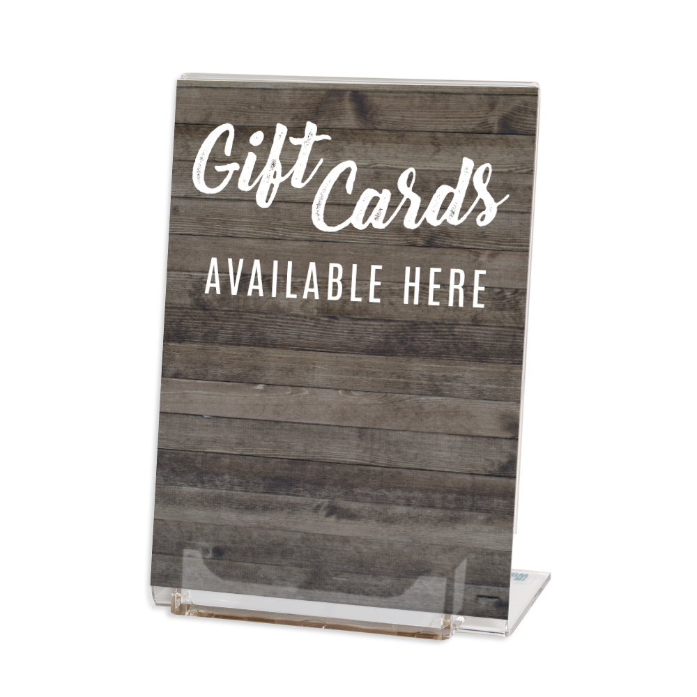 5x7 Acrylic Gift Card Display Stand