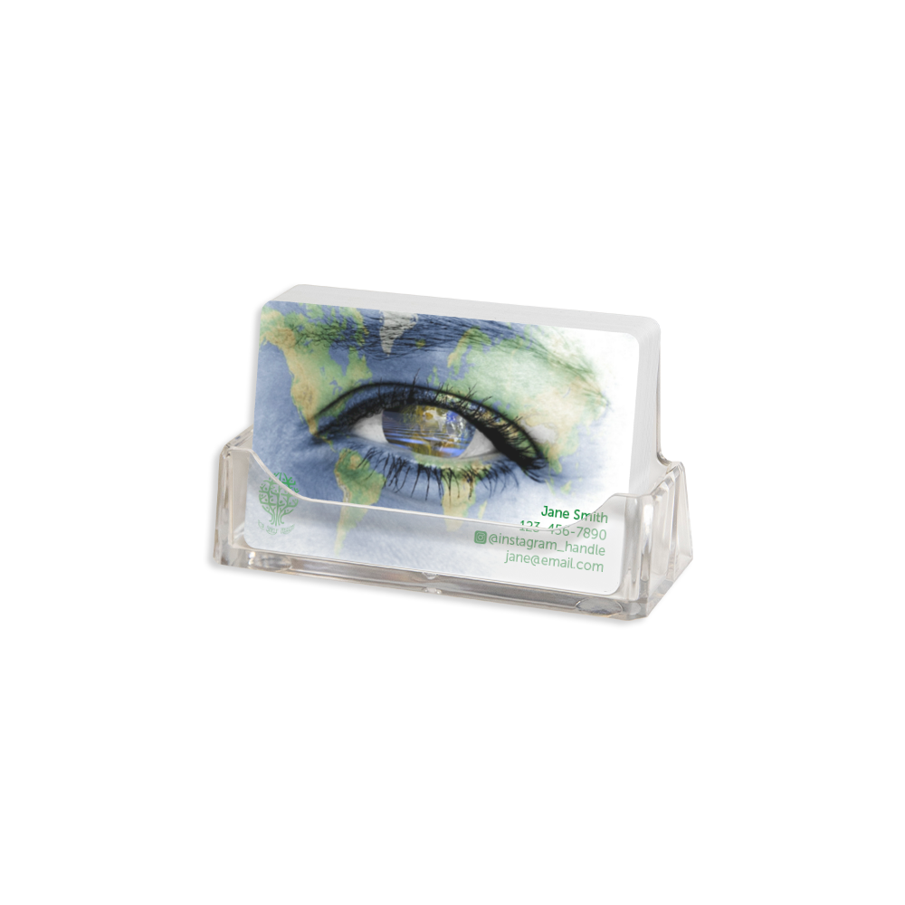 Single Slot Acrylic Plastic Business Card Holder